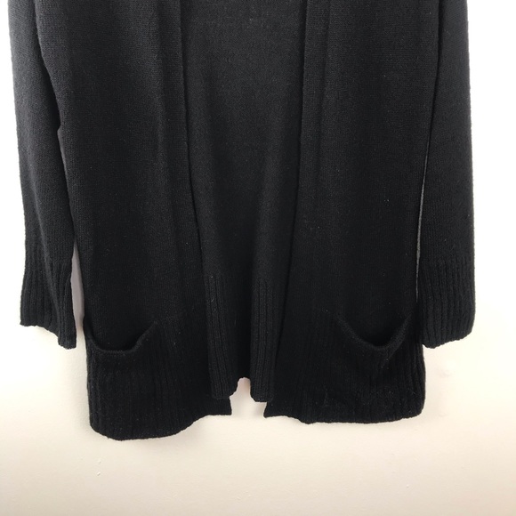 Peruvian connection black alpaca cardigan open - Picture 4 of 5